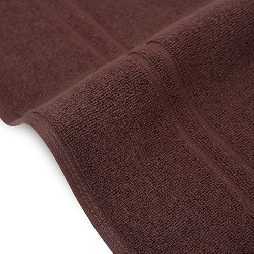 Tens Towels Pack of 2 Bath Mats 100% Cotton, 20 x 32 Inches, Super Absorbent, Hotel Quality Premium Floor Towels, Luxurious, Soft & Quick Dry, Not a Bathroom Rug (Brown) - color: Brown