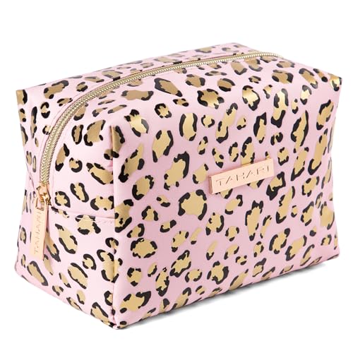 Tahari Vanilla Jasmine Spa Gift Set for Women – Luxurious Bath Kit with Body Lotion, Body Scrub, Body Wash & Lip Balm with Bag – Perfect Selfcare Gifts for Women (Leopard)