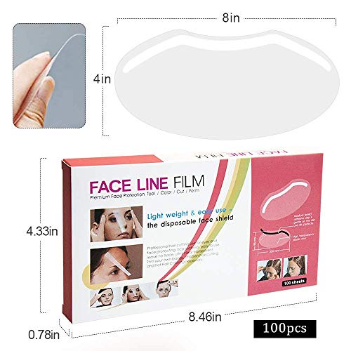 EBANKU Shower Face Shield Eyebrow Eyelash Shield Visors 100 PCS Waterproof | Eyebrow Eyelash Protector Cover for Shower, Face Shields for Hairspray, Eye Eyelid Surgery Aftercare, Strong Adhesive,Plastic - style: 100 Count