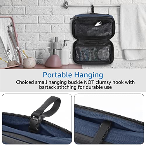 Purevave Compact Mens Toiletry Travel Bag Hanging, Mens Dopp Kit for Travel Waterproof, Wash Pouch Blue - color: Blue