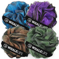 WhaleLife Loofah Bath Sponges - Gentle Exfoliating Shower Loofah for Rich Lather, Durable Matte Mesh Body Scrubber for Men & Women 4 Pack - style: Modern; Minimalist;