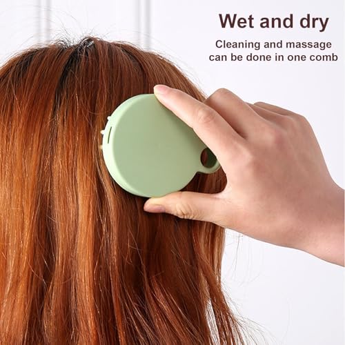 Hair Scalp Massager - Scalp Shampoo Massager | Scalp Massager Brush | Shampoo Brush with Silicone Bristles | Scalp Massager Shampoo Brush | Head Scubber for Wife Women Father Men Husband - color: Green