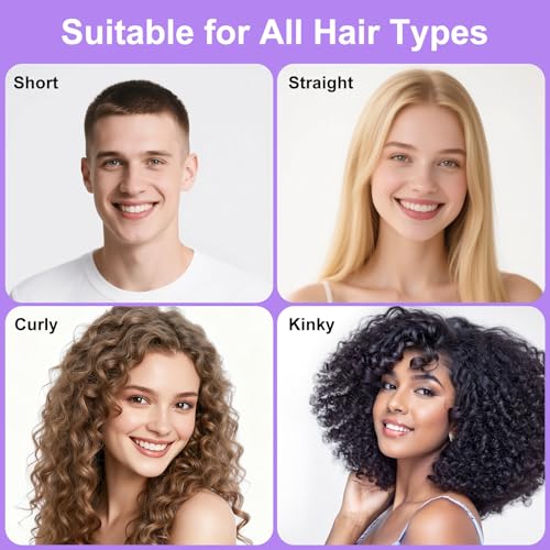 Curly Hair Brush, Curl Defining Brush with Soft Boar Bristles Detangling Tangled Glides, Wide-Teeth Design Effortlessly Shaping & Defining Curls, Curling Definer for Wet & Dry Hair (Purple) - color: Purple