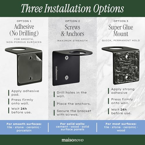 Shampoo and Conditioner Dispenser Wall Mounted Set of 2 Clear - No Drill Shower Soap Dispenser for Bathroom Refillable - Spa Hotel Style Accessories by MaisoNovo - color: Clear Set of 3