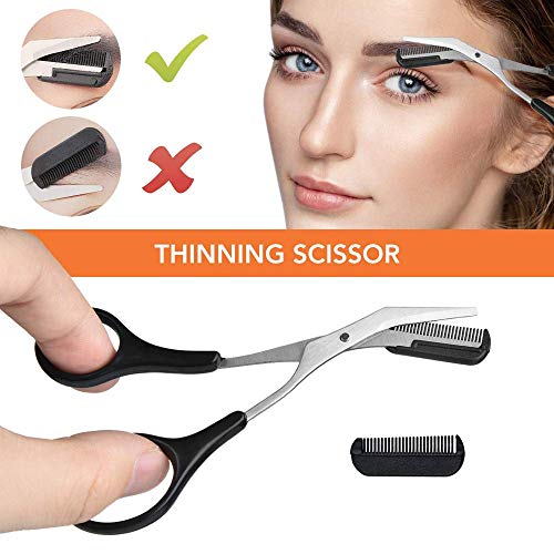 Eyebrow Kit, Multipurpose Exfoliating Dermaplaning Tool Face kits | ZTRHYOO Eyebrow Razor Eyebrow Tool Kit for Women Girl, Men for Eyebrow Grooming Set (9 in 1)
