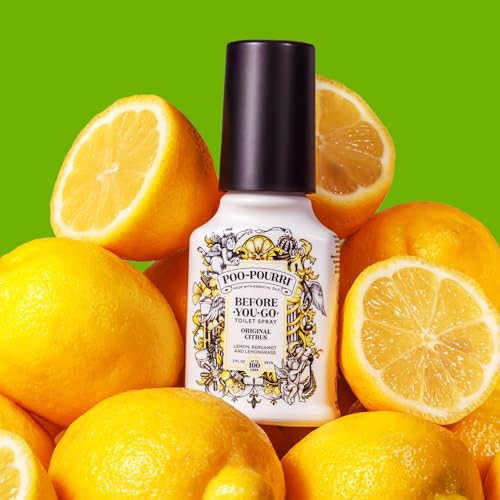 Poo-Pourri Before-You-Go 8oz Air & Toilet Freshener Lavender Vanilla Spray – Instantly Works to Trap Bathroom Odor – Plant Based Ingredients & Essential Oils – with Lavender, Vanilla & Citrus - size: 8 Fl Oz (Pack of 1)