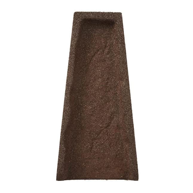 Rubberific 2 Pack Premium Rubber Downspout Splash Block, Rain Guard, Stone Textured Drain Extender (Brown) - color: Brown