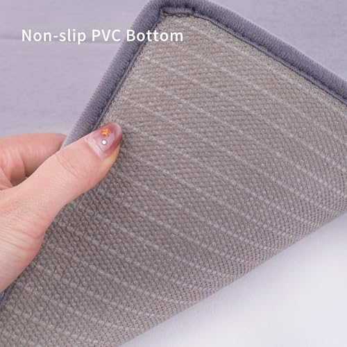 Soft Hallway Runner Rug,Washable Floor Rugs, Non Slip Memory Foam Rug,Super Water Absorption, Suitable for Bathroom Mat, Entrance,Kitchen, Living Room Decor(2x6ft Grey) - color: New Grey, size: 2' x 6' (Rectangular)