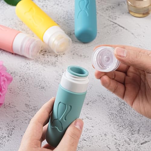 Zafit TSA Approved 3oz Leakproof Travel Bottles for Toiletries, Refillable Containers for Shampoo Conditioner Lotion Body Wash(Multicolored B) - color: Multicolored B