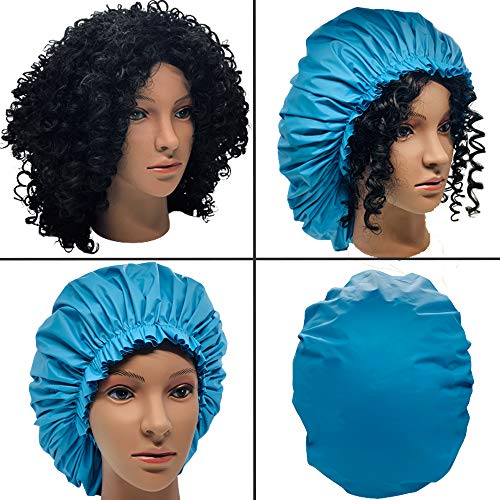ELEBOX Premium Collection Super Jumbo Shower Cap Blue - color: Blue