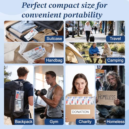 Hygiene Kit, Personal Hygiene Kit Comes with Individually Packaged Items. Travel Toothbrush Kit Suitable for Travel, Hotels, Camping, and Home Use (25-Pack)