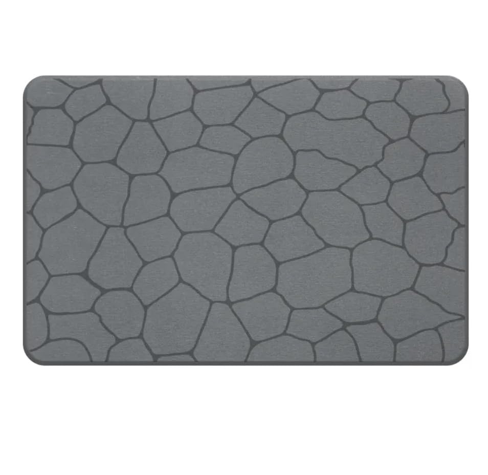 Xirus Stone Bath Mat – Diatomaceous Earth Bathroom Mat – Quick Dry Bath Mat – Highly Absorbent Diatomite Stone Bath Mat – Non-Slip Bath Mat for Bathroom, Shower, Kitchen Counter, Pet Areas,
