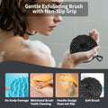 2 Pcs Larger Silicone Body Scrubber&Scalp Massager Hair Growth,Dual Sided Dual-Use,Exfoliating Body Scrubber,Wet&Dry Brush for Hair Massager Scalp,Silicone Shower Scrubber(Black and Blue) - color: Black and Blue