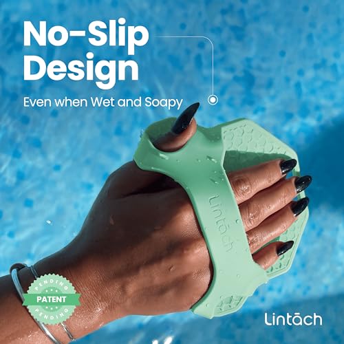 Silicone Shower Scrubber for Body – Exfoliating Loofah Alternative, Zinc & Silver-Infused, Hygienic & Gentle for Sensitive Skin, Durable & Long-Lasting Body Scrubber for Men & Women - Mint - color: Mint