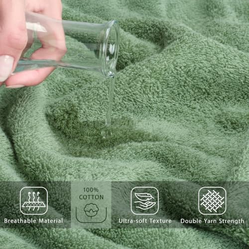 Cotton Paradise 100% Cotton Turkish Towel Set, Soft Absorbent Quick Dry, 2 Piece 35x70 Bath Sheet Set, Sage Green - color: Sage Green, size: 2 PC SET (35x70")