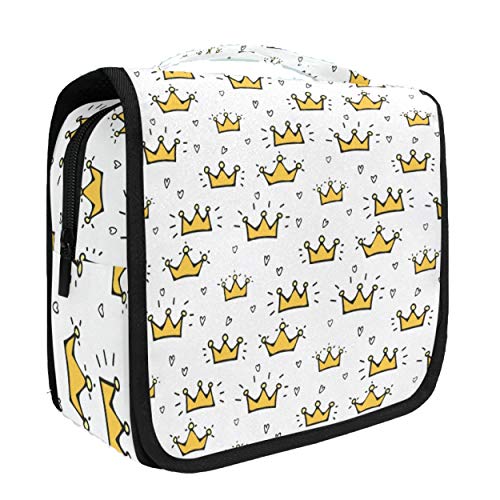 senya Hanging Travel Toiletry Bag Kit Makeup Case Cosmetics Organizer for Men Women - color: Crown Princess