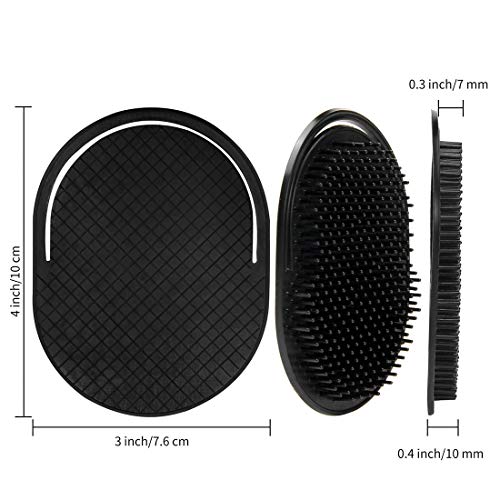 6Pcs shampoo pocket comb massage hair comb pocket palm brush comb portable hair comb beard comb creative scalp brush pocket combs for men and pets (6PA)