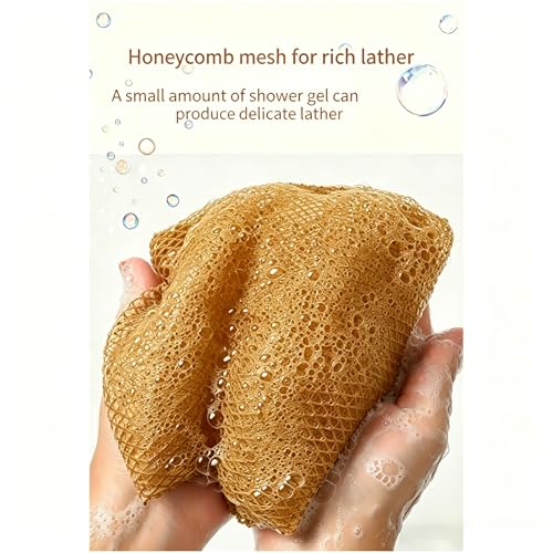 Exfoliating Bath Towel Set for Women Strong Cleaning Back Scrubber - color: Orange