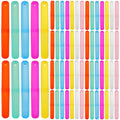 STARVAST 140pcs Travel Toothbrush Holder Case, Breathable Toothbrush Storage Portable Plastic Containers for Travel Trip School Camping Home Business, 7 Colors