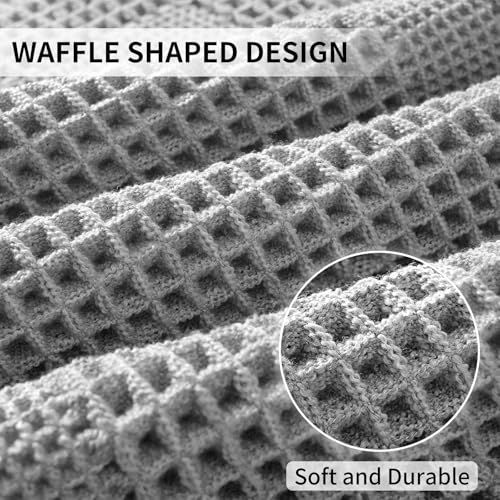 Waffle Bath Mat - Super Water Absorbing Bath Mat Quick Dry, Bathroom Rugs Non Slip Washable with Tassels, Rubber Backed Bathroom Mat for Bathroom Floor, Tub and Shower, 17" x 24", Light Grey - color: Light Grey, size: 17" x 24"