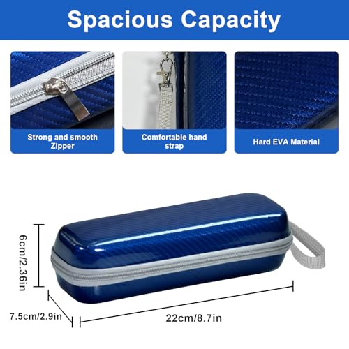Toothbrush Travel Case for Oral B/Oral-B Pro 1000 1500 5000 7000 7500 6000 9600/ Phlips Sonicare 4100 5100 1100 6100 5300 Electric Toothbrush, Portable Hard Protective Storage Bag (Blue) - color: Blue