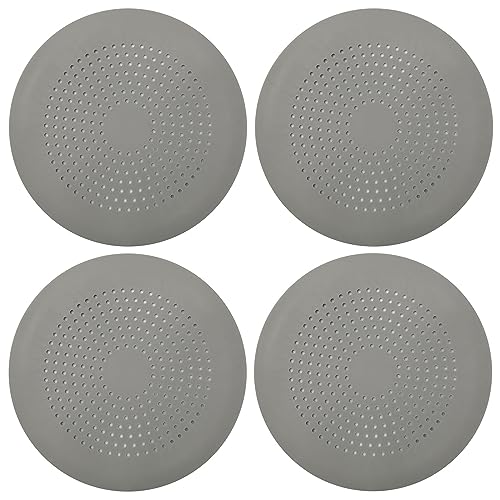 Drain Hair Catcher Durable Silicone Hair Stopper Shower Drain Covers Easy to Install and Clean Suit for Bathroom Bathtub and Kitchen (New Grey 4Pack) - color: New Grey 4pack