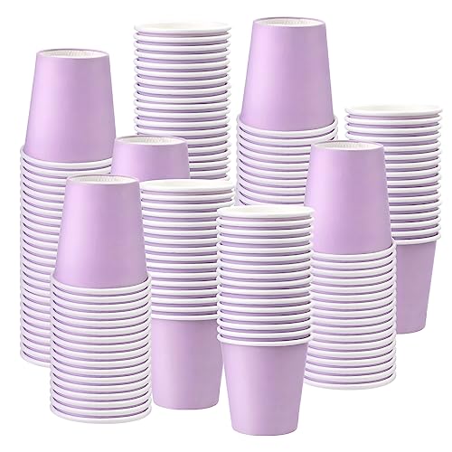 150 Pack 3Oz Bathroom Cups, Purple Mouthwash Cups, Small Paper Cups | 3oz Paper Cups, Paper Espresso Cups, Ideal for Bathroom, Supermarket, Birthday Party, Picnic and BBQ - color: Purple, size: 150 Count
