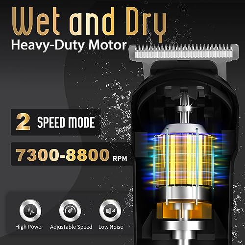 Ufree Beard Trimmer for Men, Waterproof Electric Razor, Grooming Kit | Stainless steel blades, six interchangeable heads, wet and dry use, USB rechargeable, for face body nose ear trimming, silver - color: Silver