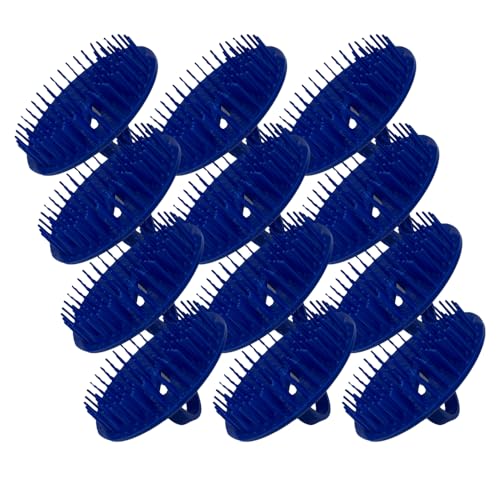 Hair & Scalp Shampoo Massage Brushes -Stimulating & Exfoliating Scalp Massager (Blue, Dozen) - color: Blue, size: Dozen