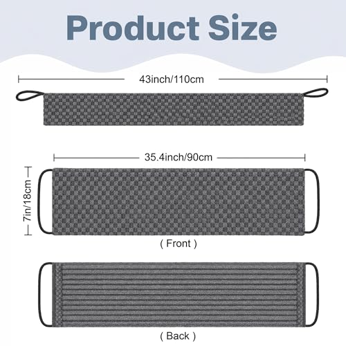 Yiclick Dual-Textured Exfoliating Washcloth Towel - Back Scrubber for Use in Shower Bath, Exfoliating Body Scrubber Exfoliator, Japanese Exfoliate Loofah Lufa Sponge Wash Cloth for Women Men - color: Charcoal