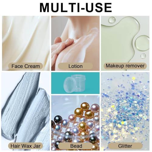 TSA Approved Wide Mouth Travel Size Containers, PP Clear Leak Proof Travel Plastic Jars with Lids for Creams Lotion Cosmetic, Jewelry Beads, Sample, Small Items Storage (1 oz, 4 Pcs) - color: Clear, size: 1 oz
