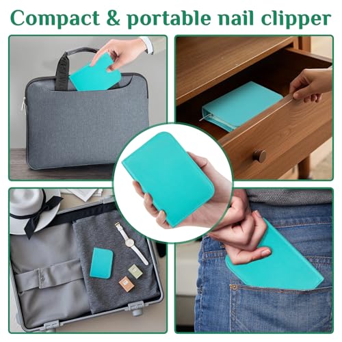 MINKINH Travel Manicure Set 26-Piece, Portable Nail Clippers Kit with PU Case, Carbon Steel Clippers, 410 Stainless Steel Grooming Tools, Hand Foot Facial Care for Luggage Backpack（Green） - color: Green