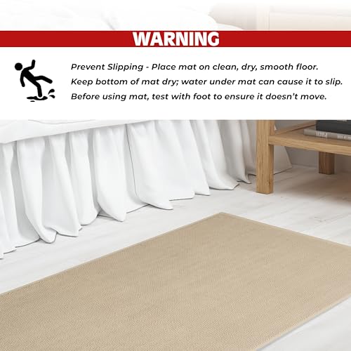 Cotton Paradise 100% Cotton Turkish Bathmat Rug, Soft Absorbent Quick Dry Non Slip, 20x34 Bathmat Rug, Beige - color: Beige, size: Cotton Bath Rug 20 x 34
