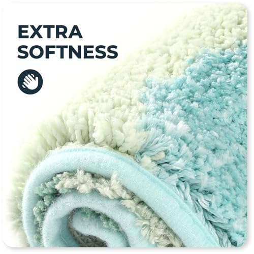Cute Toilet Rug U Shaped, Microfiber Bathroom Toilet Rugs Non Slip Bath Mat Toliet Rug Machine Washable Absorbent Bathroom Rugs 20 x 22 Inches, Flower - color: Flower