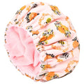 Shower Cap for Women Terry Lined Bee Bath Cap Large Reusable Waterproof Elastic Band Beekeeper Shower Caps for Long Thick Hair Soft Bath Shower Hair Caps - color: Bee