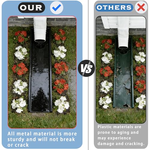 JMBay Metal Rain Gutter Downspout Splash Block, Durable Gutter Downspout Extension/Extender for Rain Water Drainage, Height-Adjustable Heavy Duty Gutter Splash Guard Suitable for Most House Courtyard