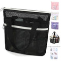 GYEUKHAM Mesh Shower Bag with 2 Zipper Pockets & Dual Handles, Quick-Drying Hanging Shower Caddy for College Essentials,Sunscreen,Dorm, Gym, Travel & Camping, Black - color: Small-Black-1 Pack