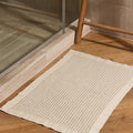 ONSEN Supima Cotton Waffle Bath Mat – Bathroom Rug, Washable Rug, Bathroom Floor Mat – Ultra-Absorbent, Quick-Dry, Soft & Durable Luxury Cotton - Oatmeal, 20x30 in - color: Oatmeal