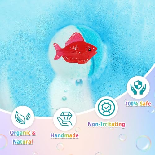 Bath Bombs for Kids with Surprise Inside, 24 Pack Kids Bath Bombs with Toys Inside Gift Set, Kid Bubble Bath Fizzy for Girls Boys with Bath Toys - color: Colorful
