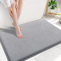 Smiry Thick Memory Foam Bath Mat 32X20, Ultra Soft Non-Slip Bathroom Rug, Plush Water Absorbent Quick Dry and Machine Washable Floor Mat for Shower, Tub & Home Decor, Grey