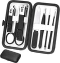 Nail Clippers Set Professional Manicure Set Grooming Kits Stainless Steel Travel Manicure Pedicure Kit Nail Care Tools Nail Kit with Travel Case Personal Care Tools Gifts for Men Women - color: Black and White