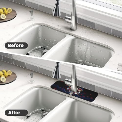 Dreamcatcher Rose Flowers Kitchen sink faucet pad, strong water absorption, anti slip, easy to clean, very suitable for splash and drip prevention, suitable for kitchens and bathrooms - color: Dreamcatcher Rose Flowers