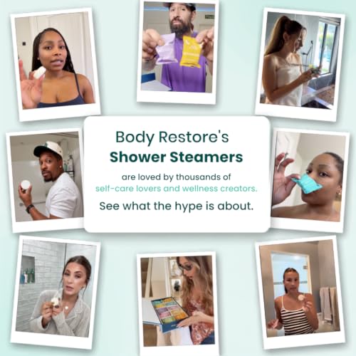 Body Restore Shower Steamers Aromatherapy 6 Pack – Fathers Day Gift for Dad, Birthday Gifts for Women & Men, Spa Stress Relief & Relaxation Self Care Gifts – Premium Clarity Essential Oil Tablets - color: Essential Mix 6 Pack