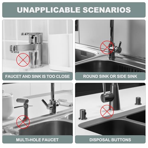 Faucet Mat for Kitchen Sink, Diatomite Quick Drying Stone Mat & Sink Protector, 15.8" x 4" Kitchen Sink Splash Guard, Absorbing Stone Tray for Bathroom Counter (Dark Gray)