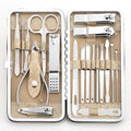 Manicure Set - 19 in 1 Professional Nail Clippers Pedicure Kit, Manicure Tool Kit, Stainless Steel Facial Grooming Set Kit, Gift Idea for Women, Men, Girls, Teens, Beige - color: Beige