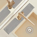 Stone Faucet Mat For Kitchen Sink, 20" Diatomite Fast Drying Stone Kitchen Sink Mat, Super Absorbent, Sink Stone Quick Dry Around Faucet, Stone Sink Splash Guard For Bathroom, Zen Gift, Light Grey - size: 20" x 3.9"