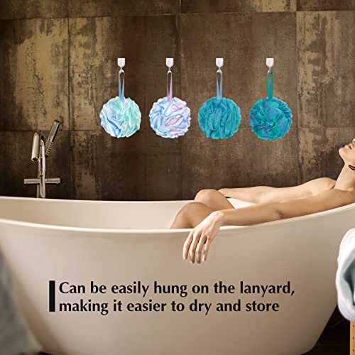 10 Pack Bath Sponge Shower Loofahs 40g,Mesh Pouf Bath Scrunchies Body Wash Puff,Body Scrubber Exfoliating Bath Sponge for Women and Men - color: Style a - 40g