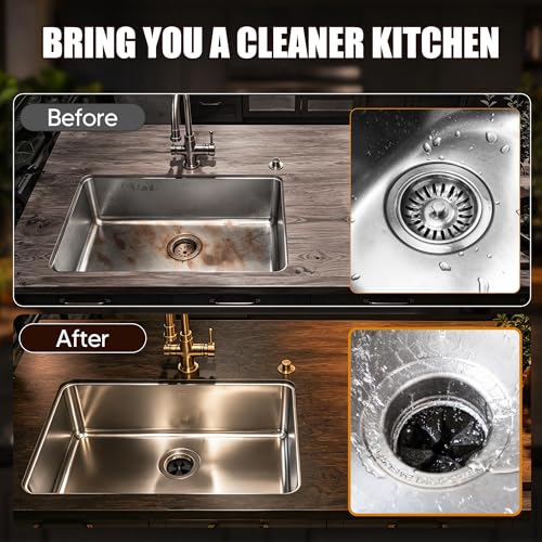 3 3/8" Garbage Disposal Splash Guard, QCB-AM Sink Baffle Replacement for InSinkErator Evolution Series, Upgraded Removable Quiet Collar Drain Plugs, Garbage Disposer Accessories, Black - color: Deep Black - 1 Pack