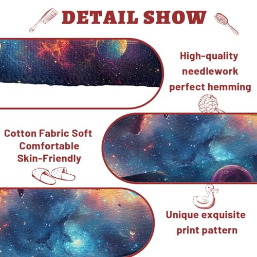 Alien Deep Space Hand Towels, Planets Nebulae Meteor Showers Decorative Fingertip Face Towels Soft Absorbent Dish Towel for Kitchen Bathroom Gym Spa - color: Alien Deep Space