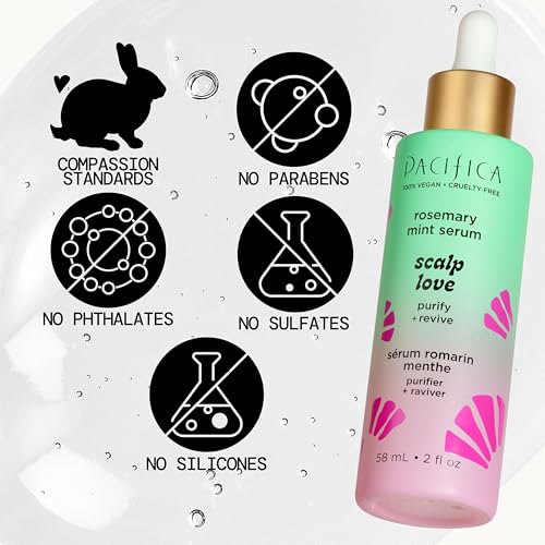 Pacifica Serum and Scalp Scrub Set – Rosemary Mint Scalp Love with Witch Hazel for Detox and Dry Itchy Scalp Relief, Vegan & Cruelty-Free, 2 oz & 4 oz (Set of 2) - style: Serum & Detox